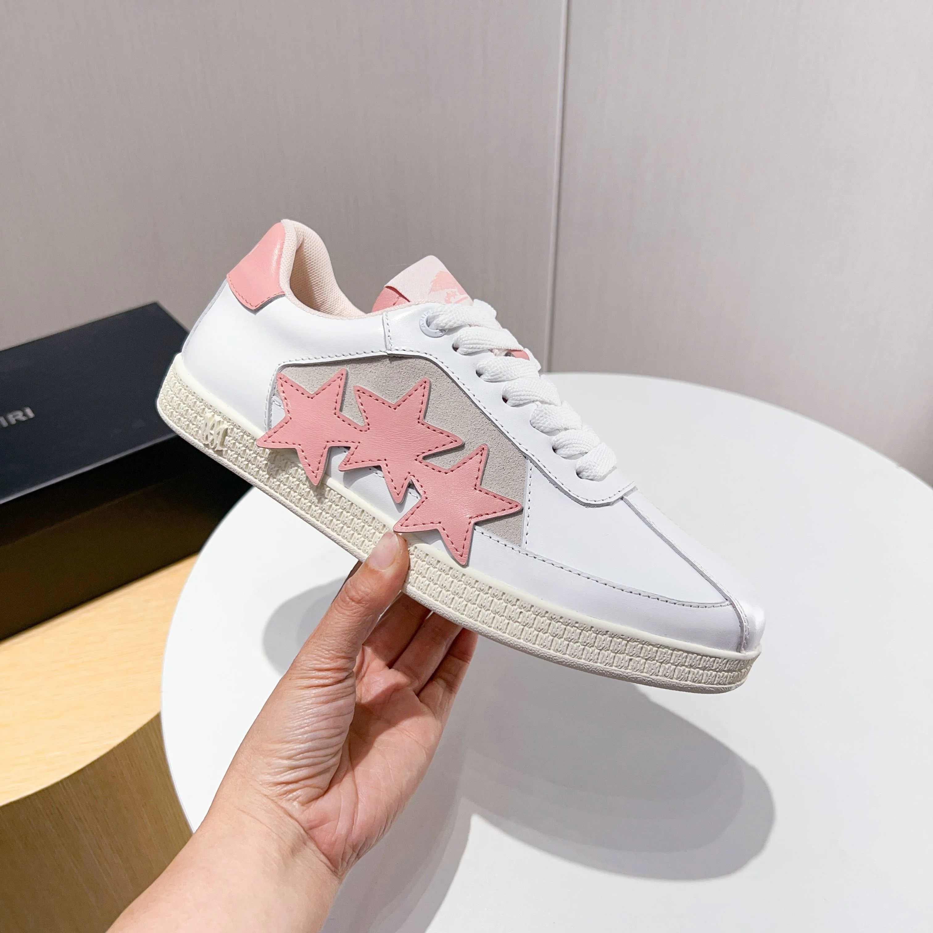 Men's shoes 💰420 [New style] 🌲🌲Balmain - New Amiri trendy shoes, low-top casual sports shoes, the same style as celebrities, made of selected pebbled cowhide and frosted cowhide, original outsole, comfortable on the feet, high-end workmanship, welcome to buy. Size: 39-45 (46 customized)